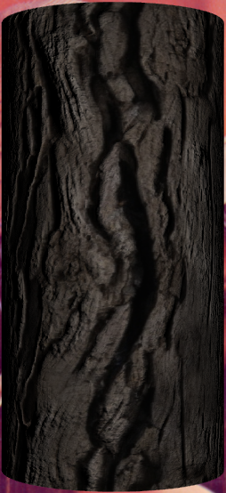 Tree trunk with diffuse and bump maps